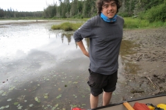 Finished Portage, Standing in the Mud on Tom Thompson Lake, Algonquin Park