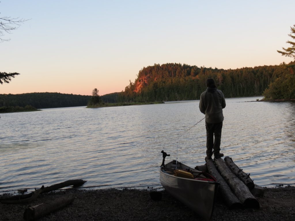 Fishing at Hogan Lake Campsite